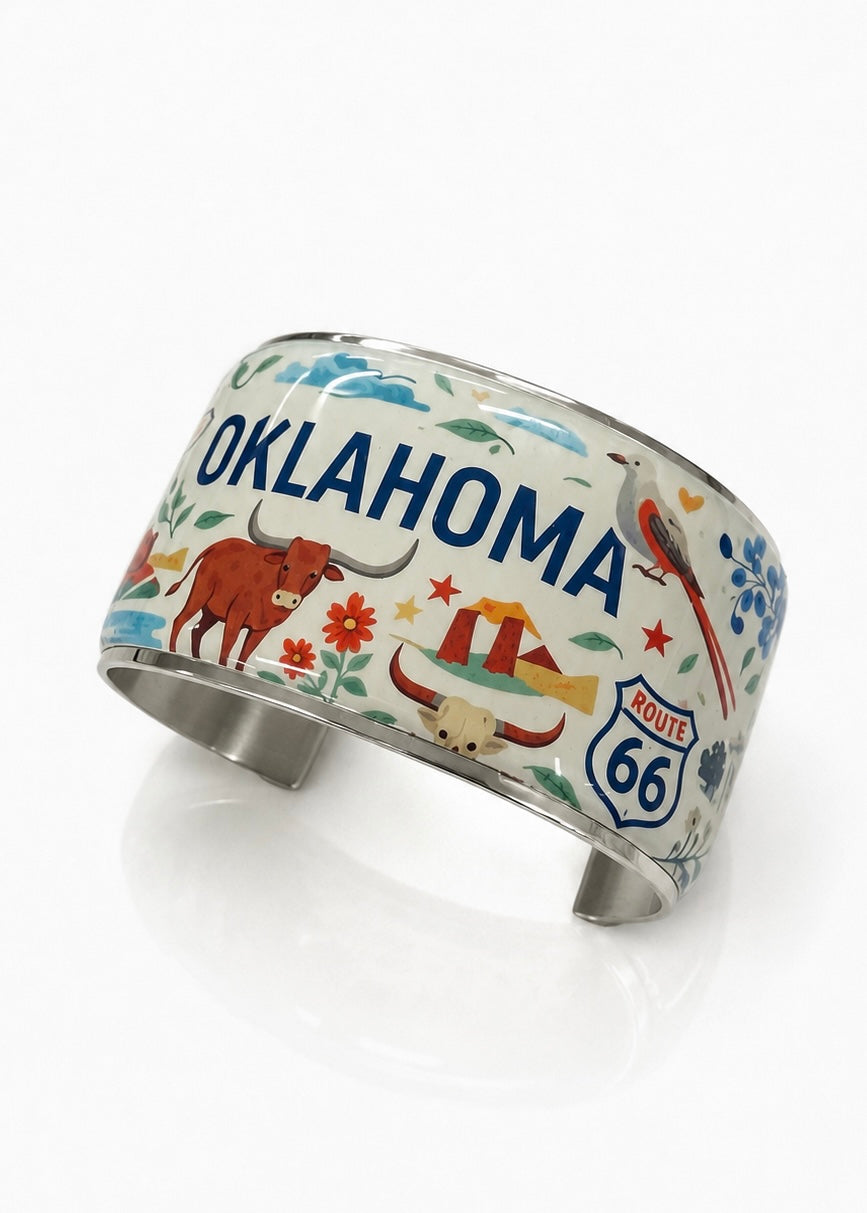 Art Deco  - Oklahoma Icons (Silver)