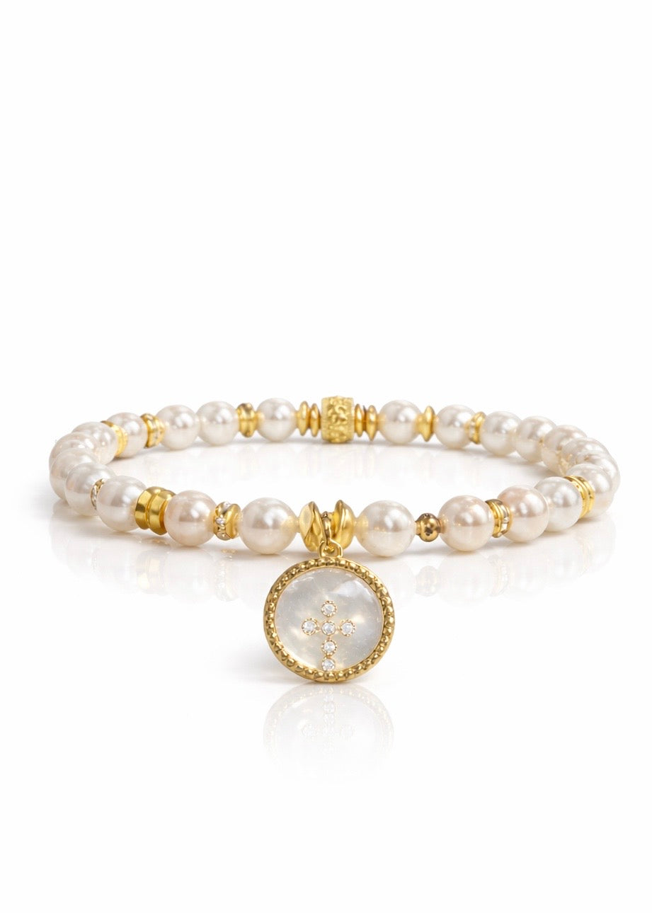 Ever True Mother of Pearl Cross