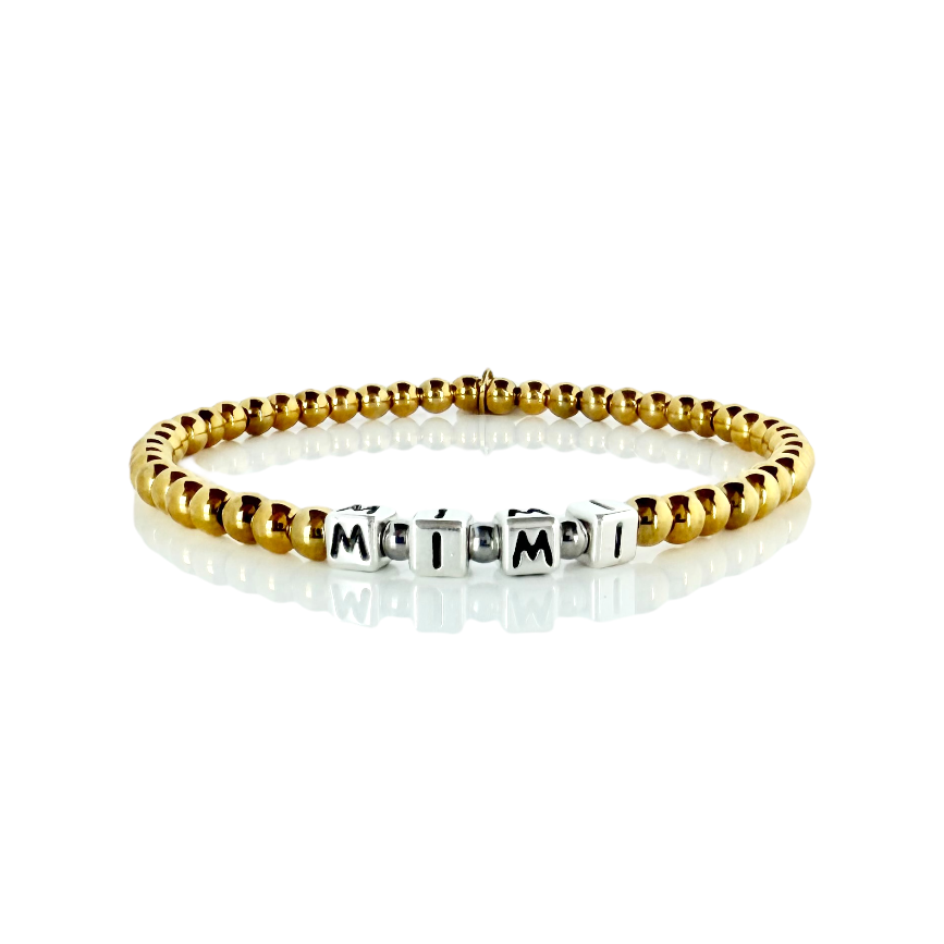 Custom Beaded Block - One Word