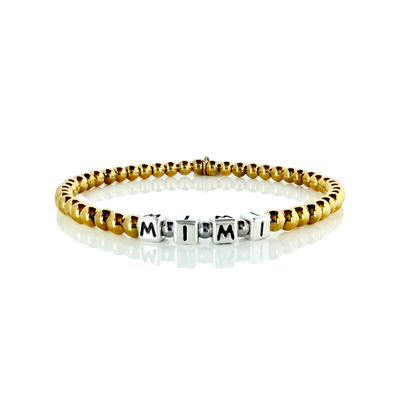 Custom Beaded Block - One Word