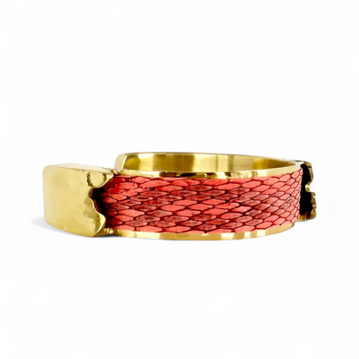 Dallas .5 Coral Suede Python - Gold