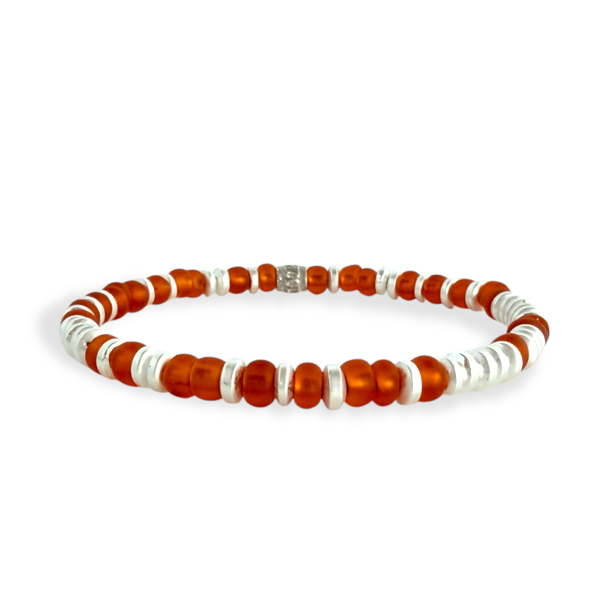 Mary Kate - Orange with Silver
