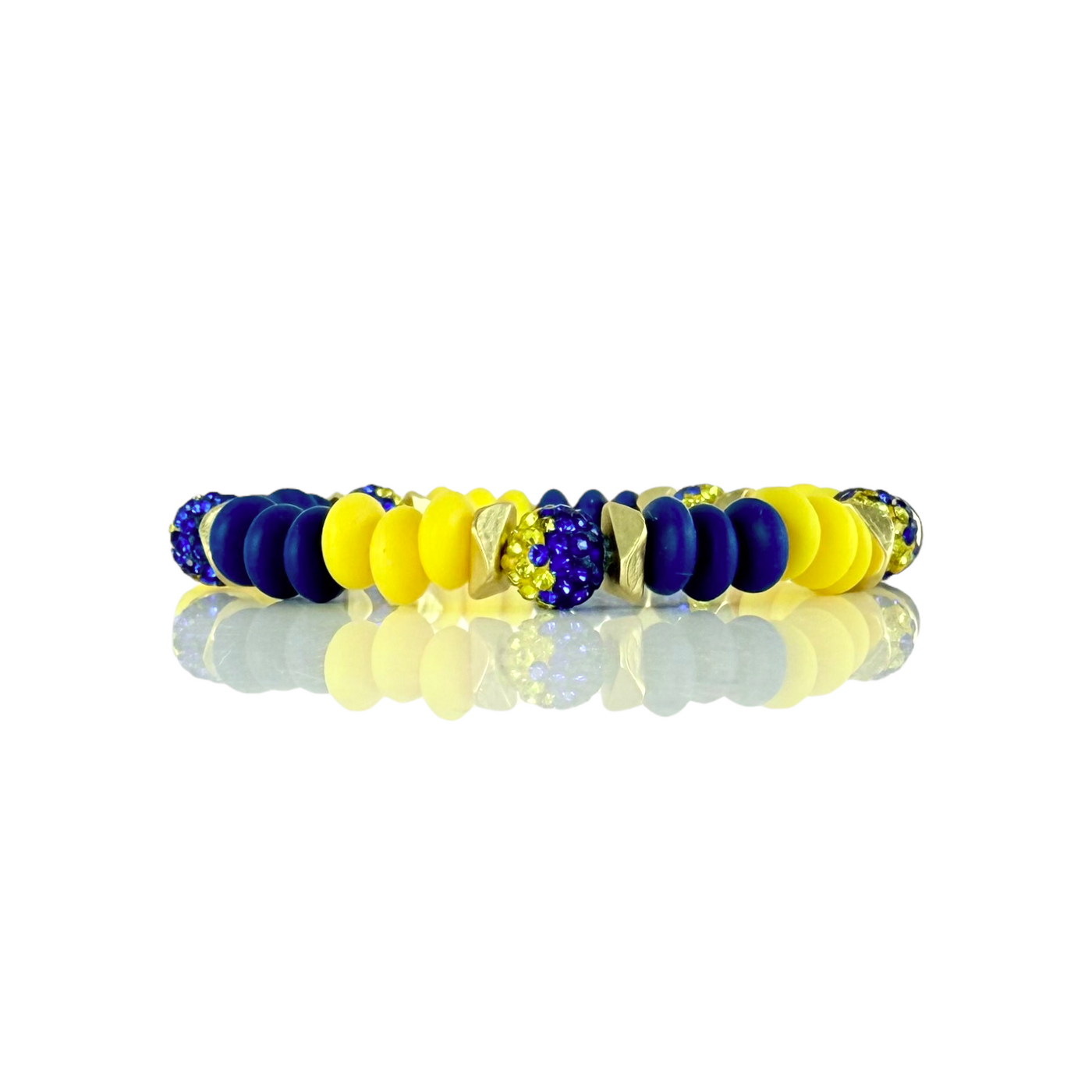 Varsity Deep Blue & Yellow - Gold
