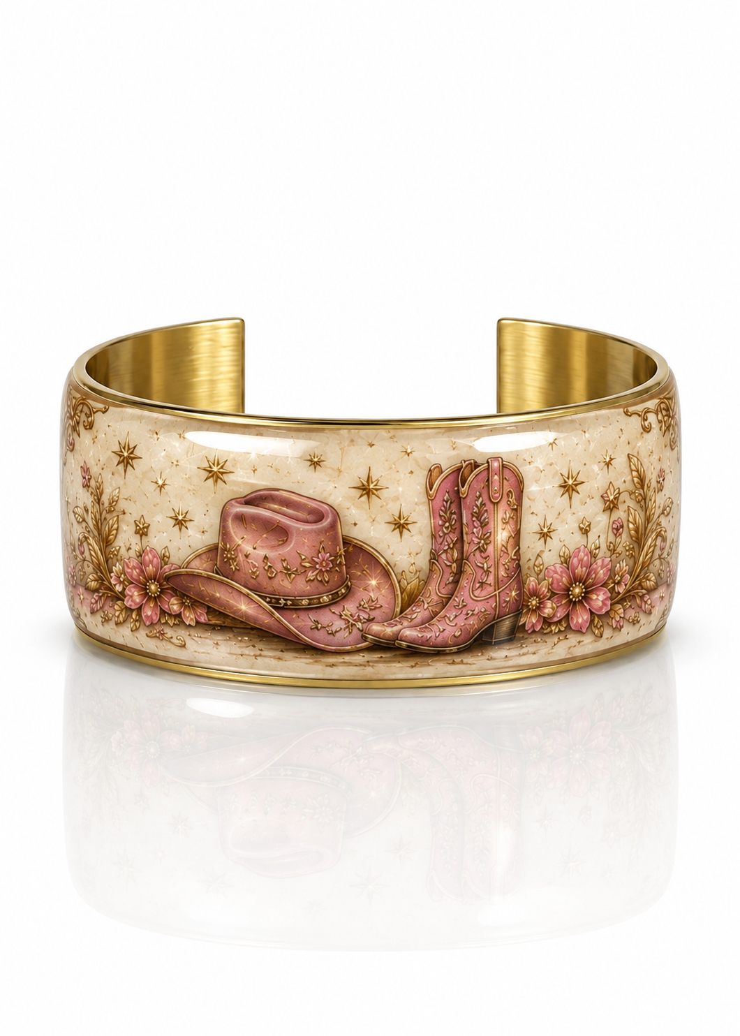 The Dolly Art Deco Collection - Pink Cowboy Hat/Boots (1 inch)