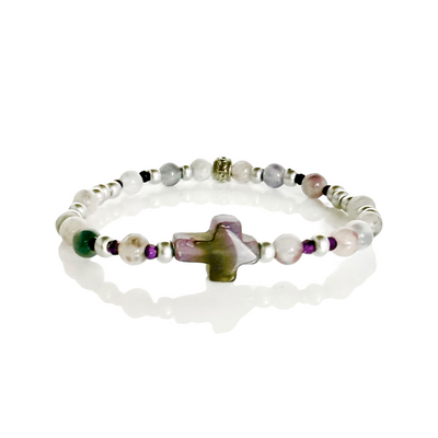 Amethyst Cross - Silver