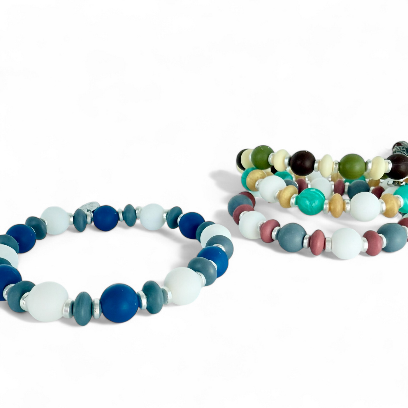 Rachel - Turquoise - White - Pearlized Gold