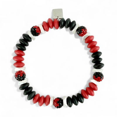 Varsity Black & Red - Silver