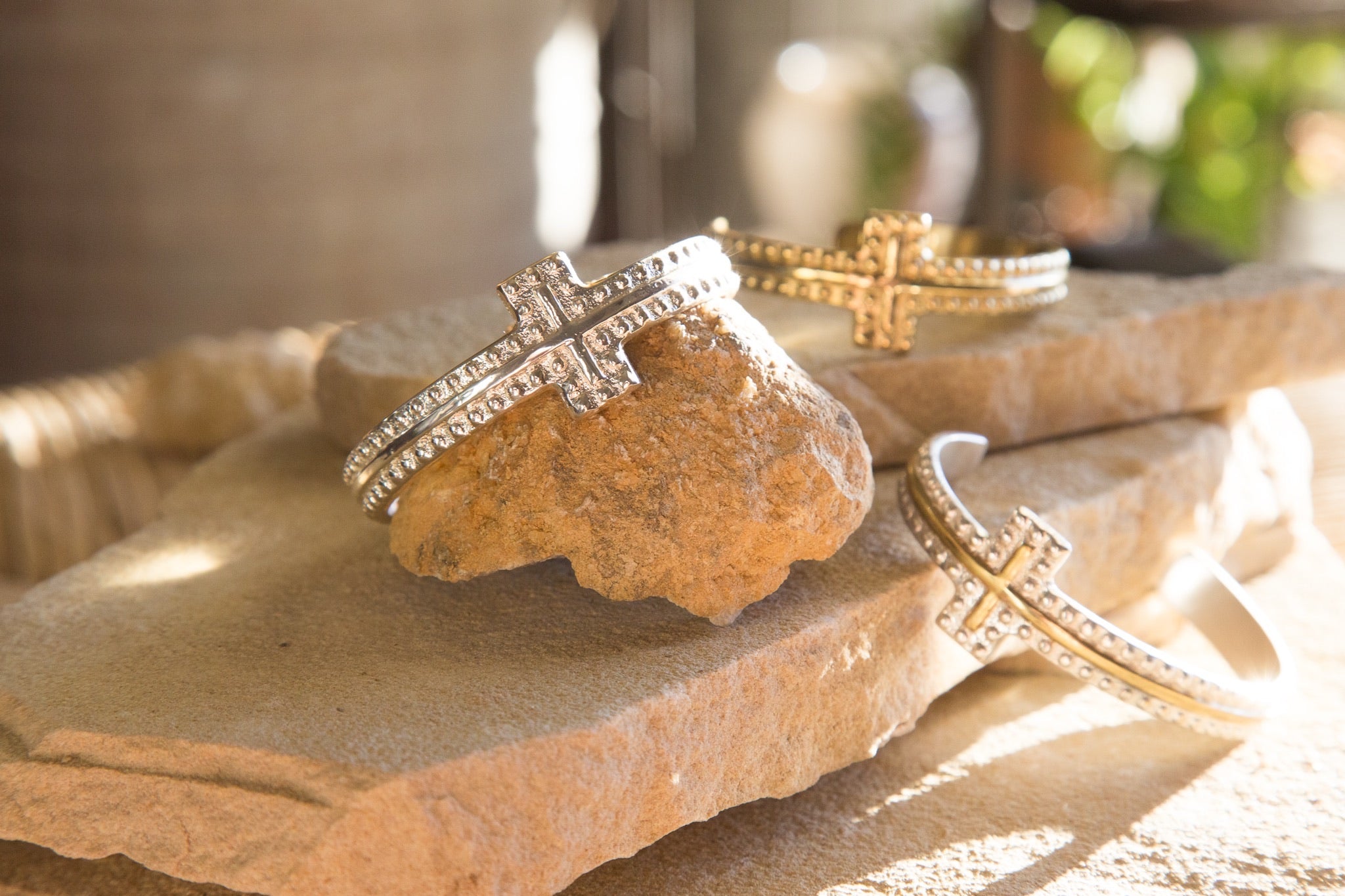 Monogram gold square .5 inch cuff