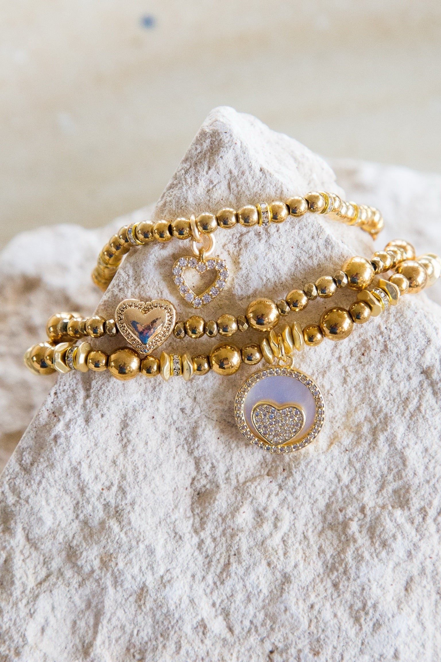 Sweetheart Gold Pave Heart