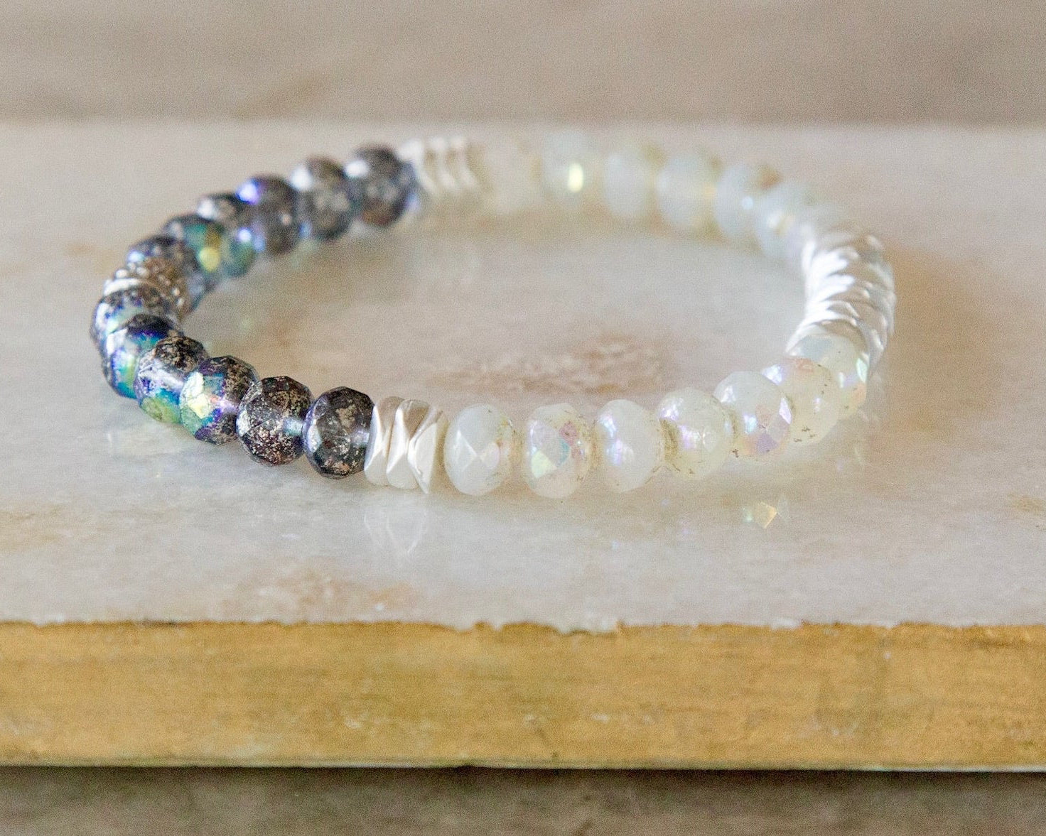 Aspen Metallic Gray and White Duet