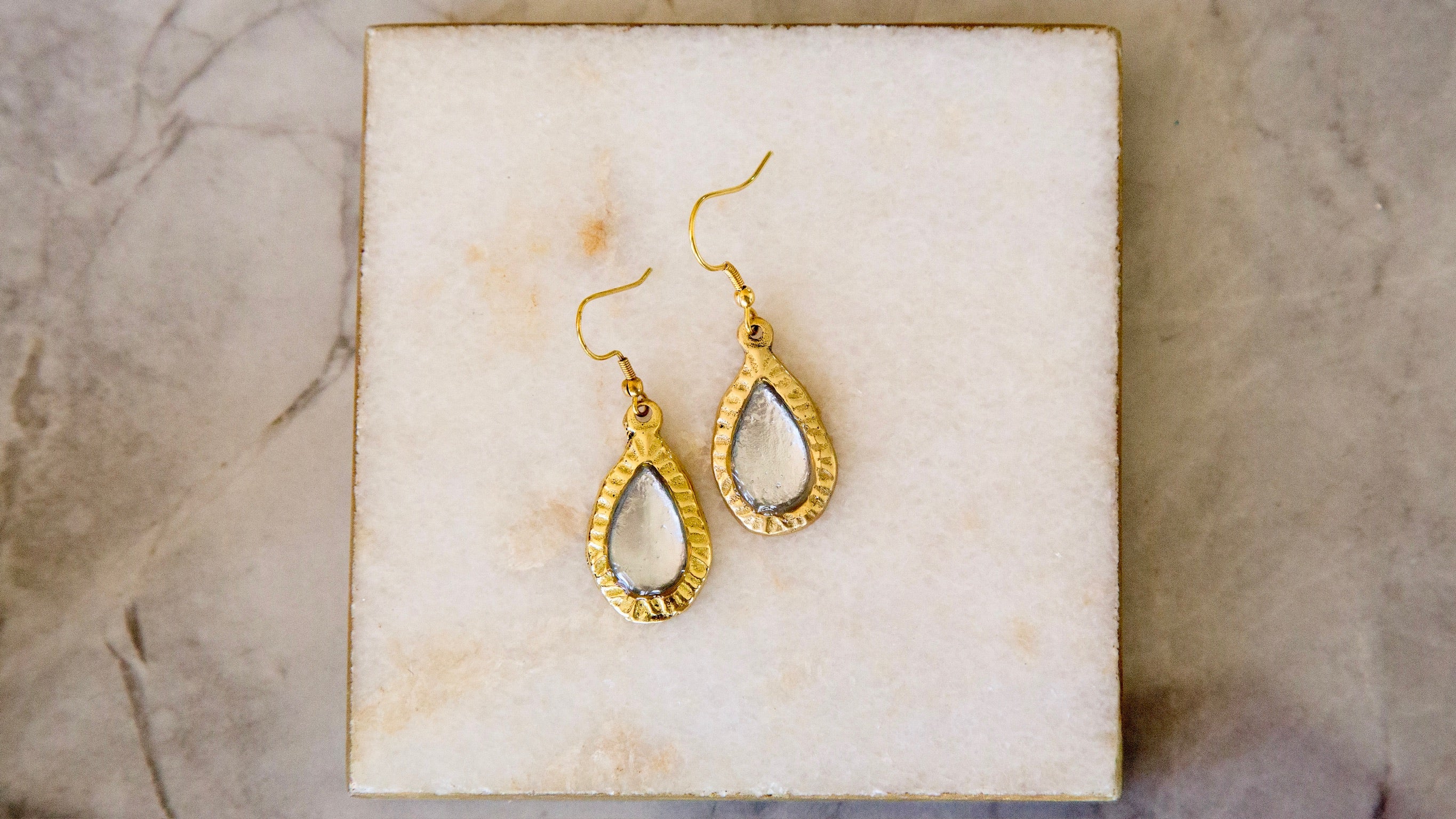 Telluride Frances Pewter Earrings - Gold