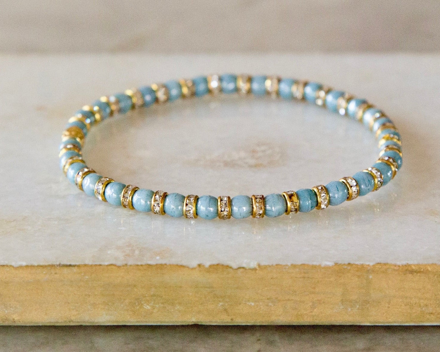 Telluride Mini Sky Blue Pavé Gold