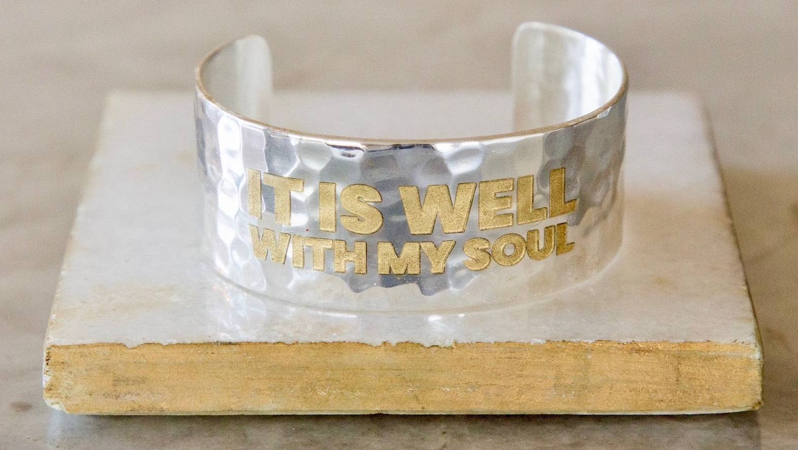 It Is Well Silver 1.0 cuff
