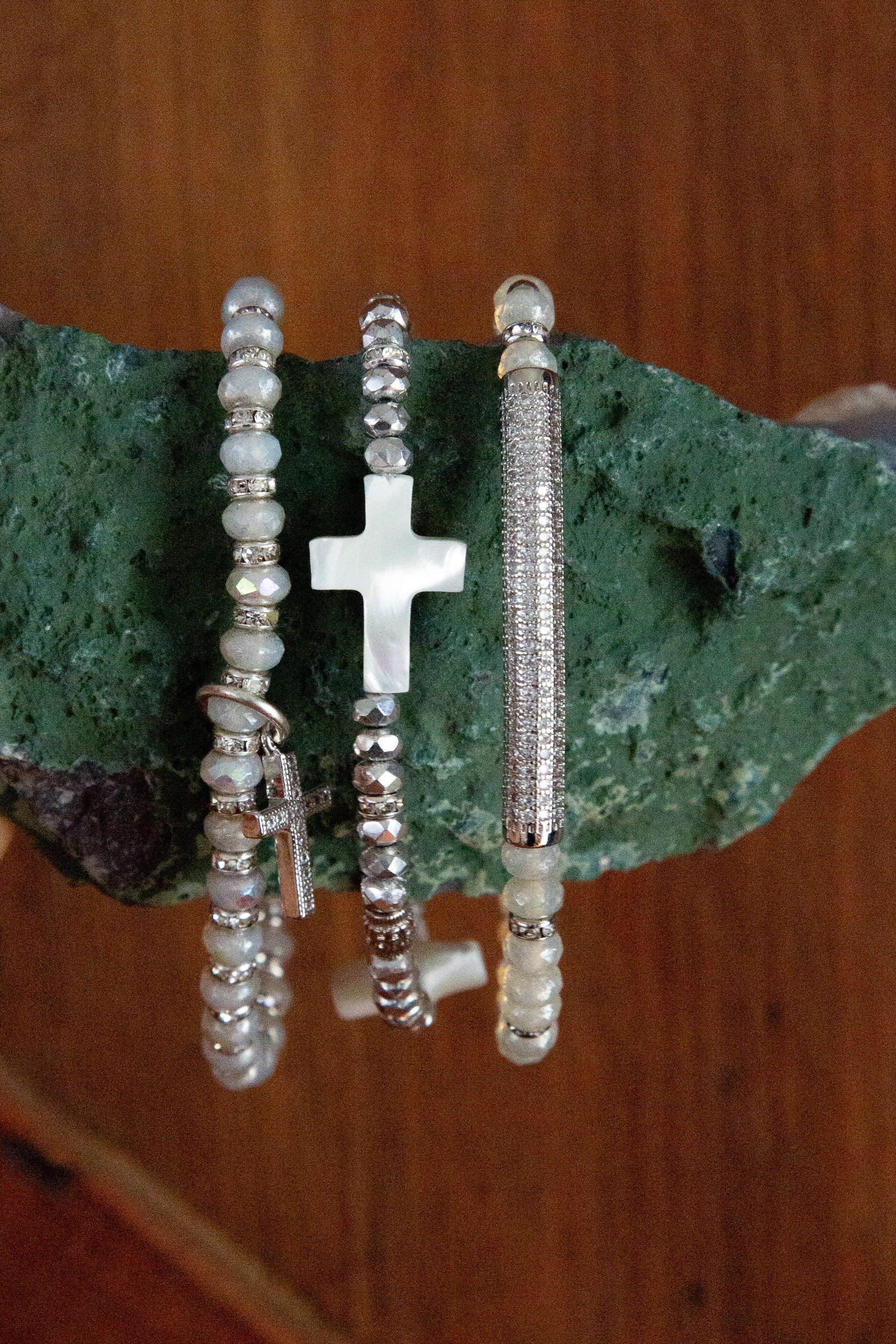 Ever True Silver Pave Bar