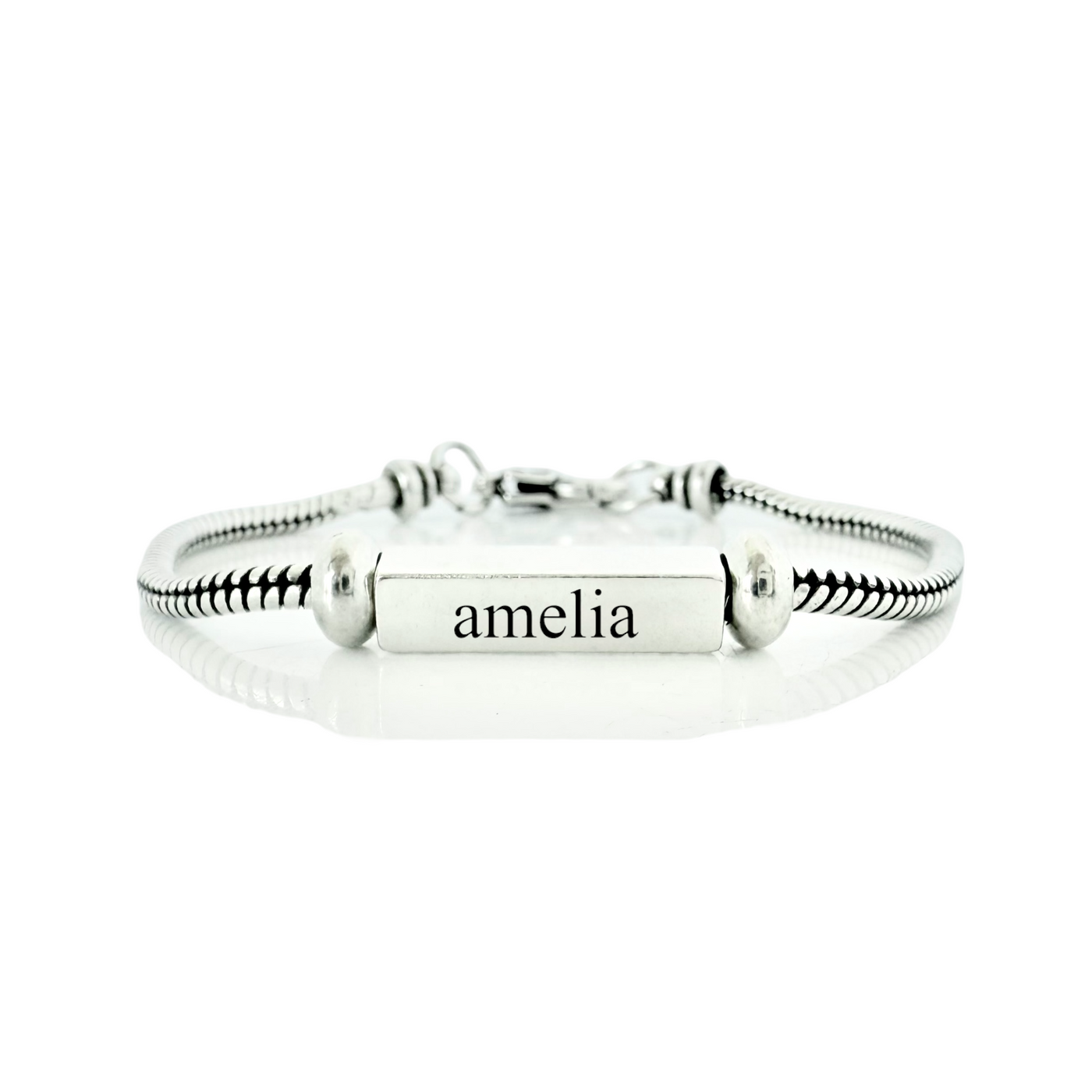 Meaningful - Custom Engraved Chain Bracelet - Silver