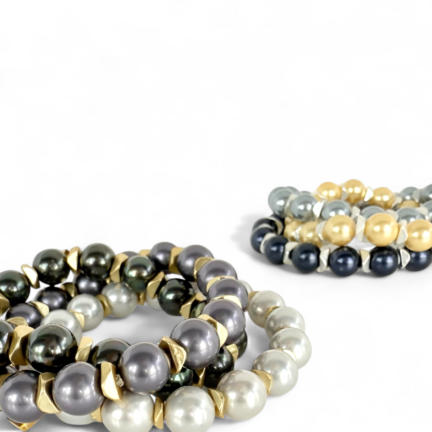 Boleyn Pearl - Hematite - Gold