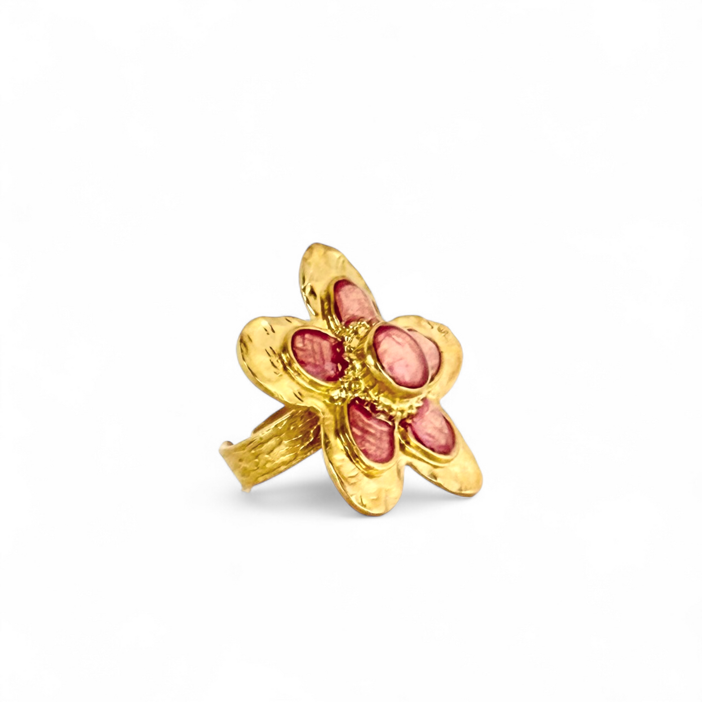 Quinpetal Ring - Papaya - Gold