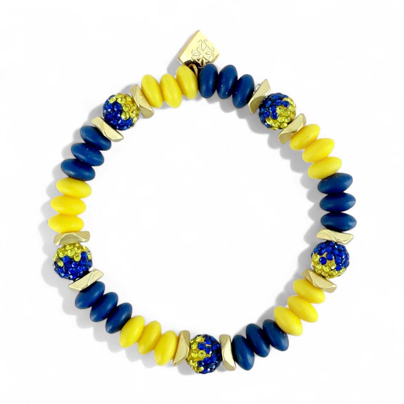 Varsity Deep Blue & Yellow - Gold
