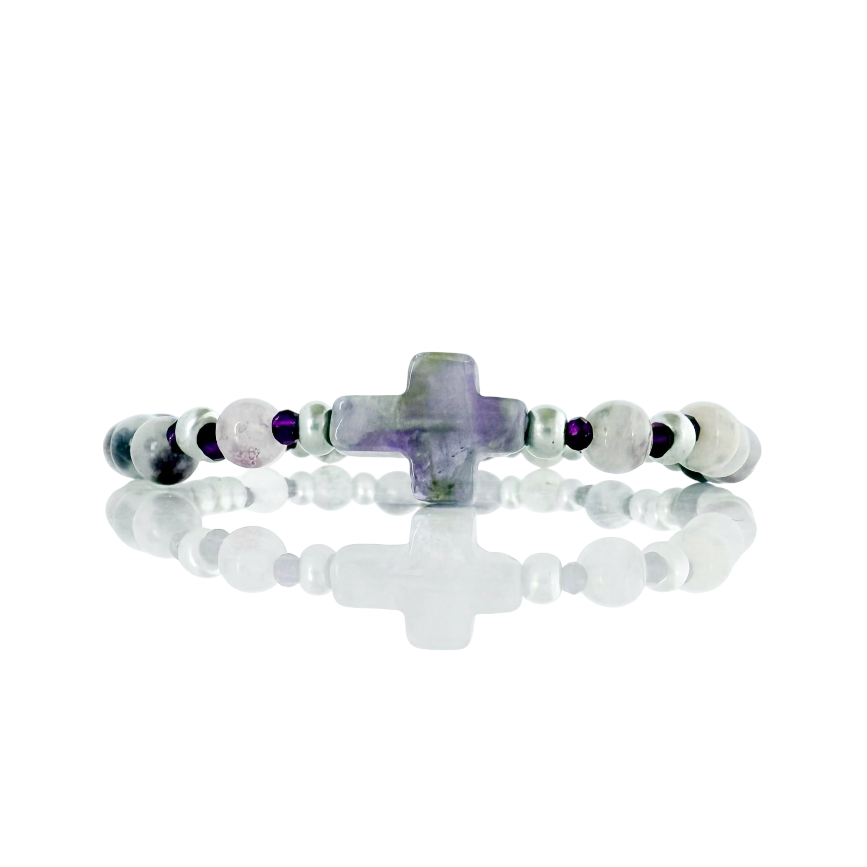 Amethyst Cross - Silver