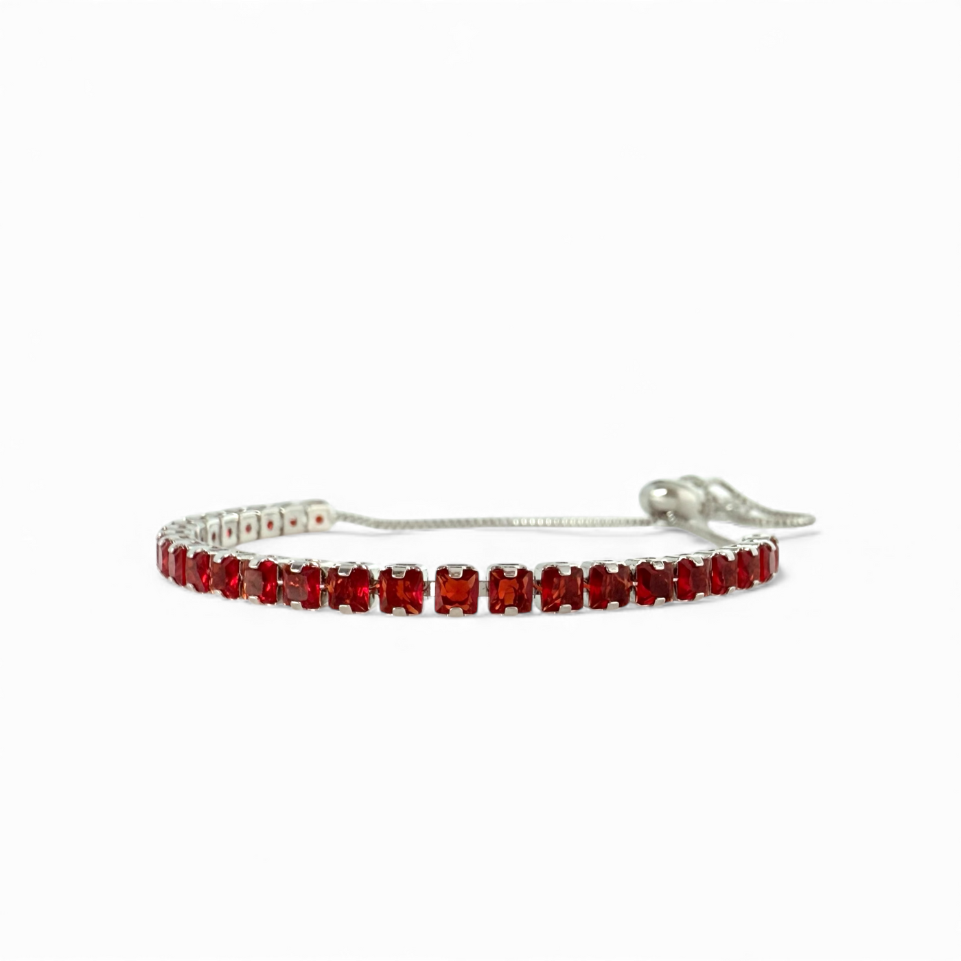 Day 2: Sloane Cushion Cut Slider - Red - Silver + Santa Pouch