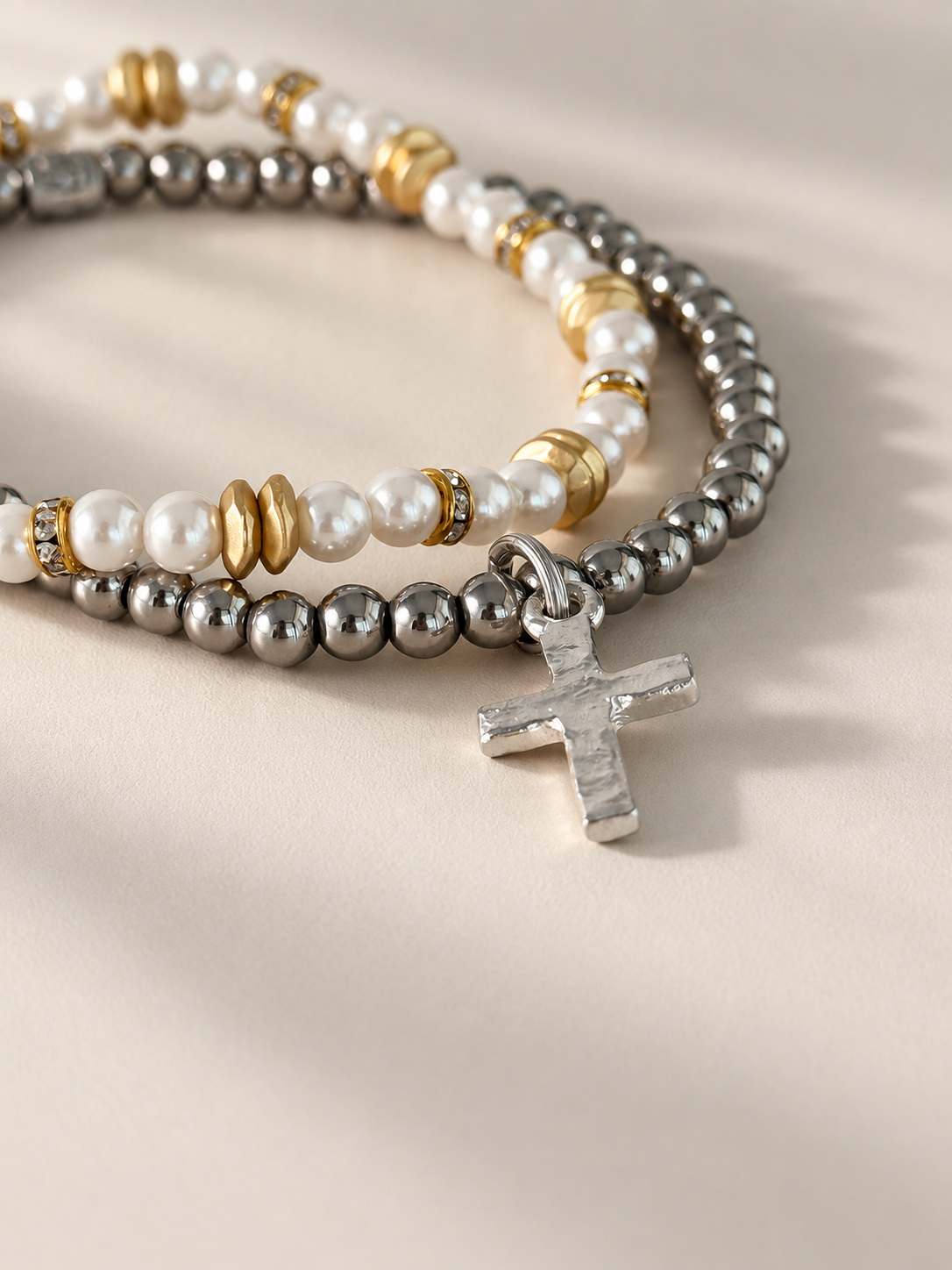 Silver 4mm Chloe Ann Cross Charm