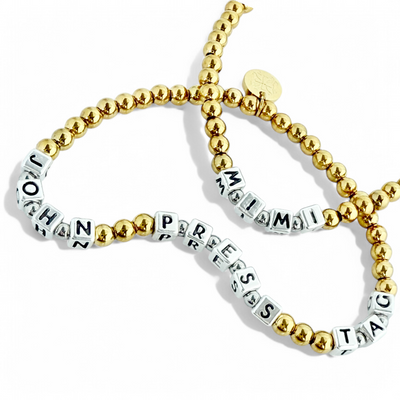 Custom Beaded Block - Three Words