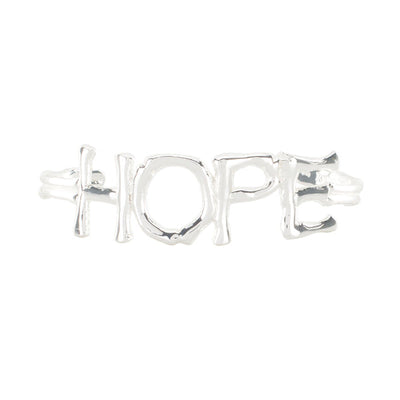 +Bamboo Cuff Hope - Silver