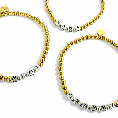 Custom Beaded Block - One Word