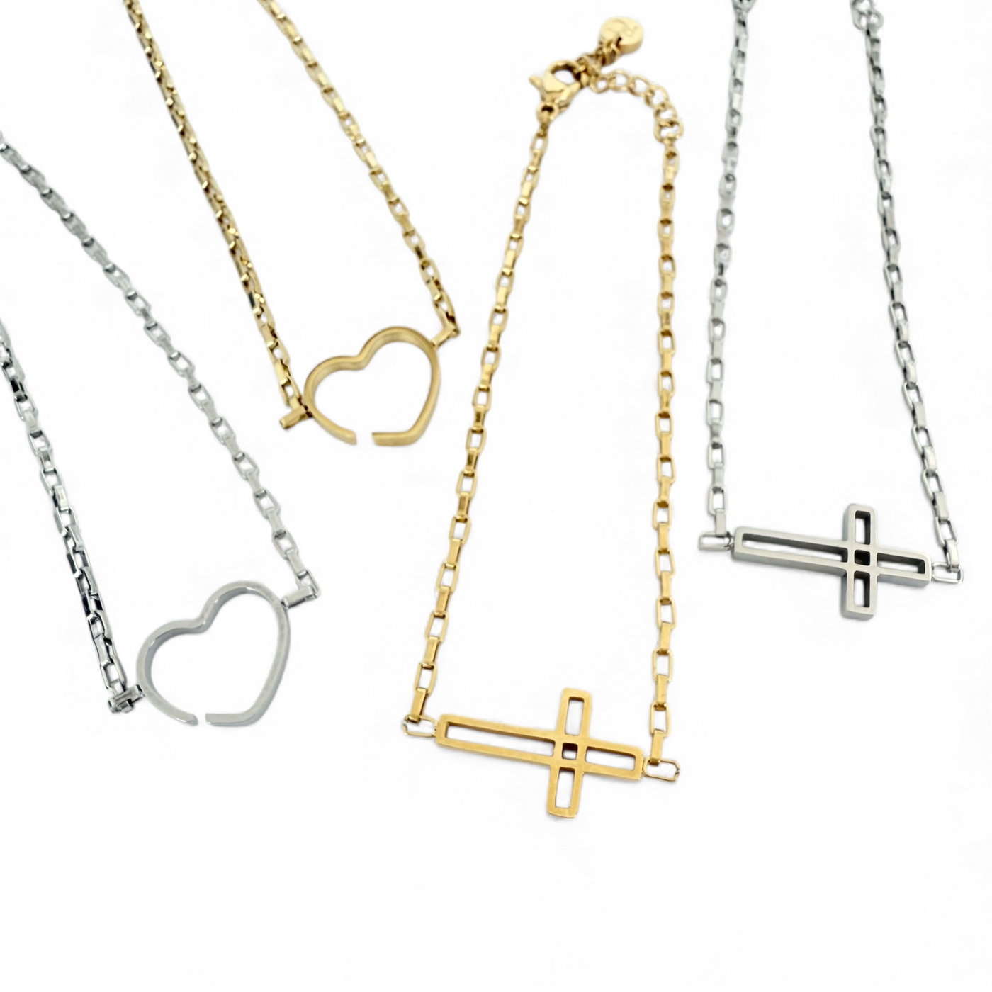 Day 8: Cross Chain Bracelet - Gold + Santa Pouch