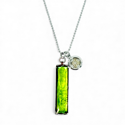 Sawyer Necklace Silver - Enchanted Green