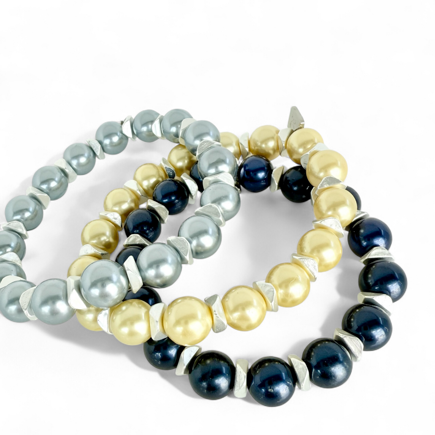 Boleyn Pearl - Navy -Silver