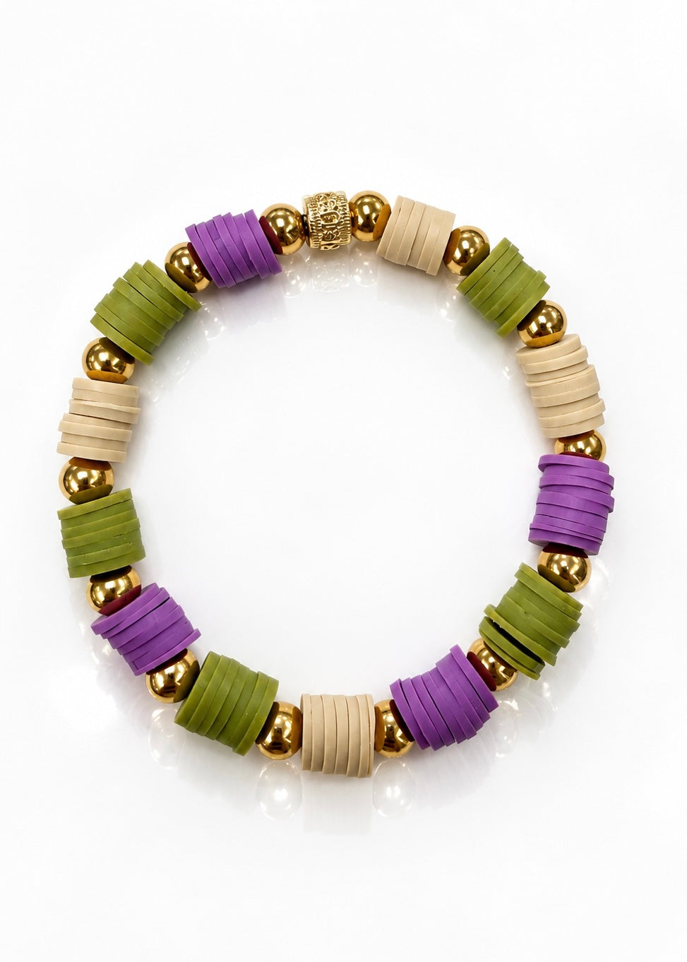 The Molly - Colorblock Olive/ Lavender/ Cream