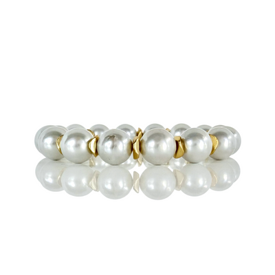 Boleyn Pearl - Silvery White - Gold