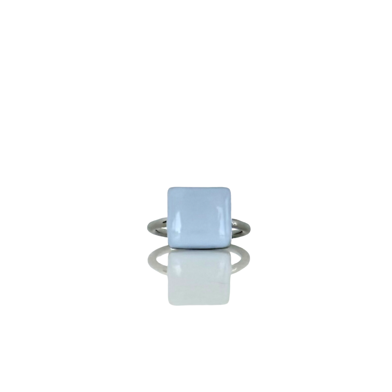 Periwinkle Square Ring - Silver