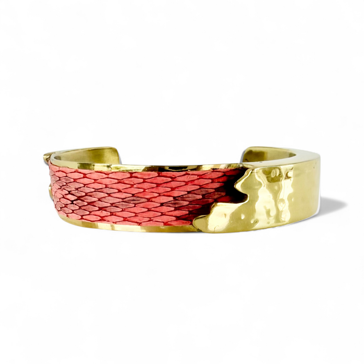 Dallas .5 Coral Suede Python - Gold