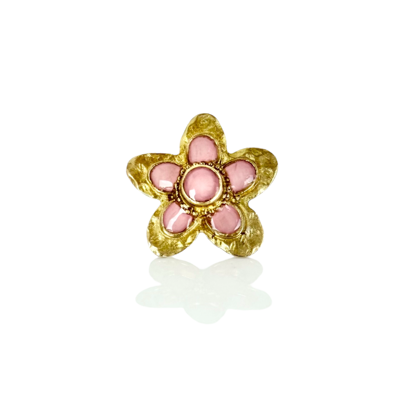 St. Tropez Quinpetal Ring - Peony Blush - Gold