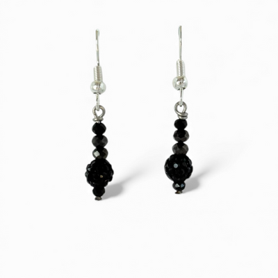 Lustrous Black - Earrings