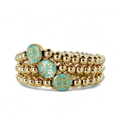 Hadlee Turquoise 6mm - Gold