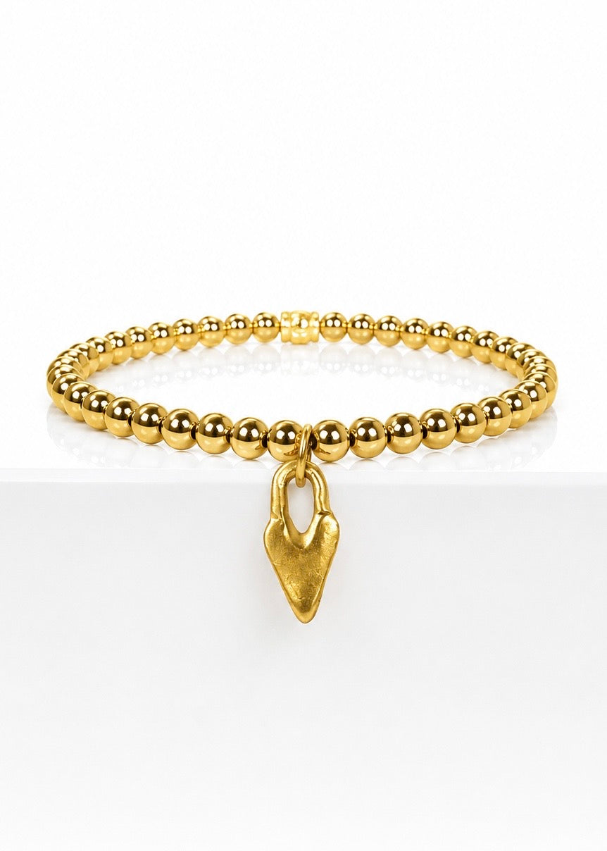Gold 4mm Chloe Ann Heart Charm