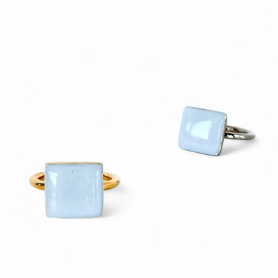 Periwinkle Square Ring - Gold