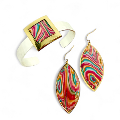 Marquise Riviera Earring - Gold
