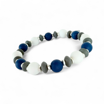 Monica - Navy - Gray - White