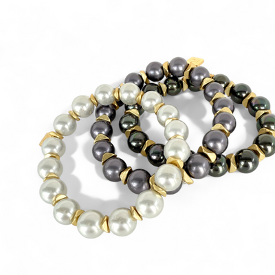 Boleyn Pearl - Silvery White - Gold