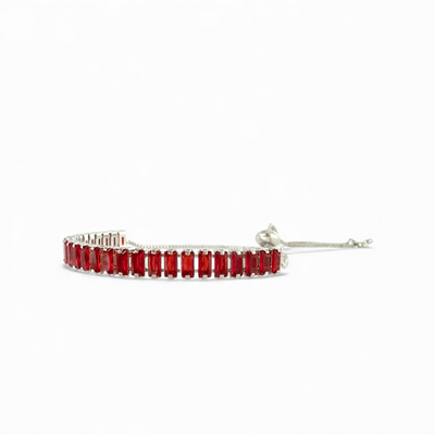 Day 2: Evert Baguette Cut Slider - Red - Silver + Santa Pouch
