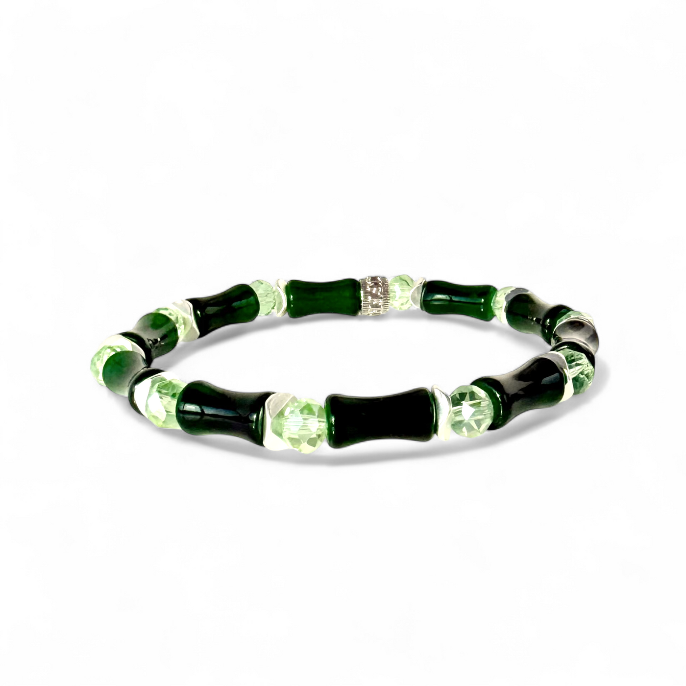Bamboo Bling - Emerald & Light Green