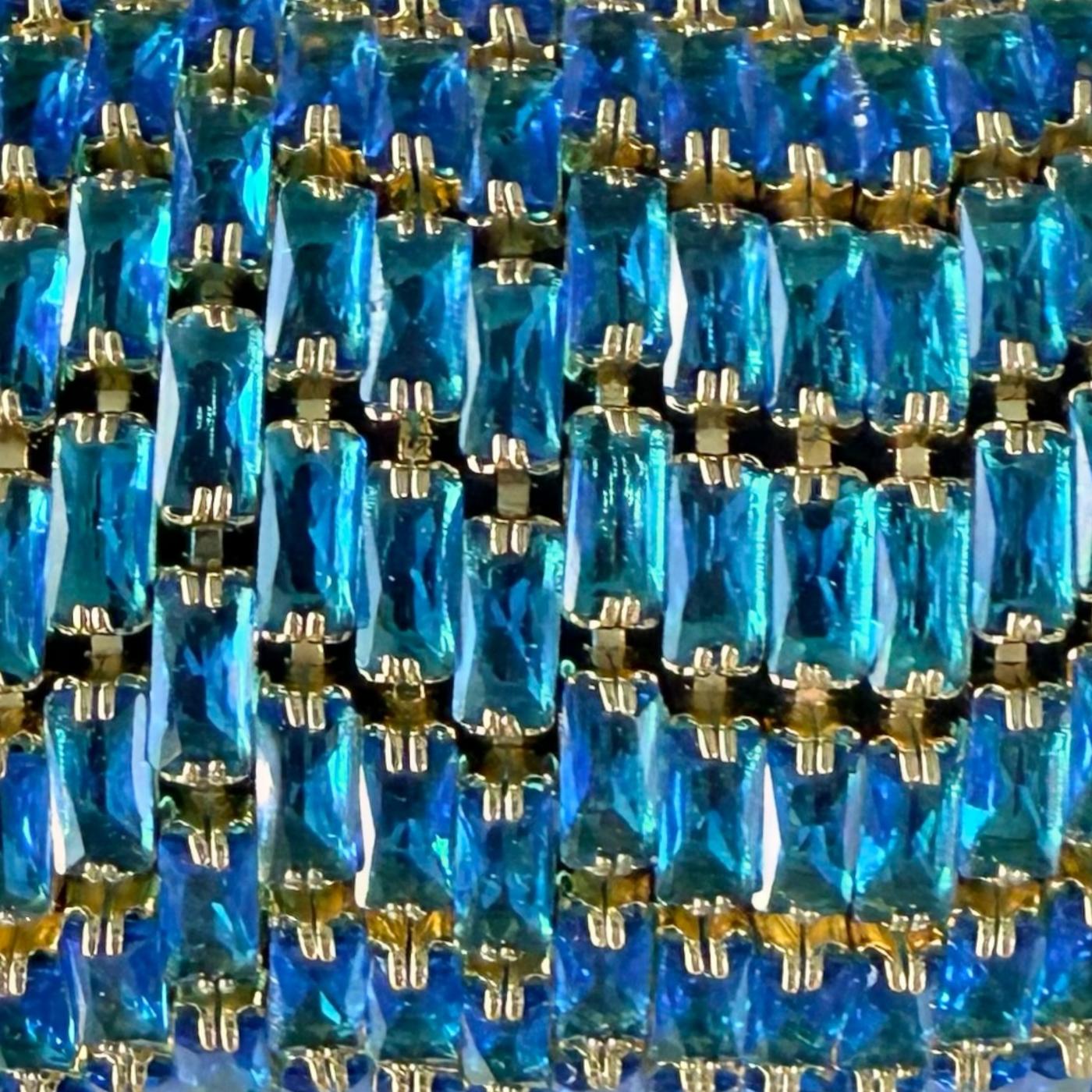 Day 9: Martina Emerald Cut Slider - Blue - Gold + Santa Pouch