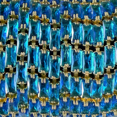 Day 9: Martina Emerald Cut Slider - Blue - Gold + Santa Pouch