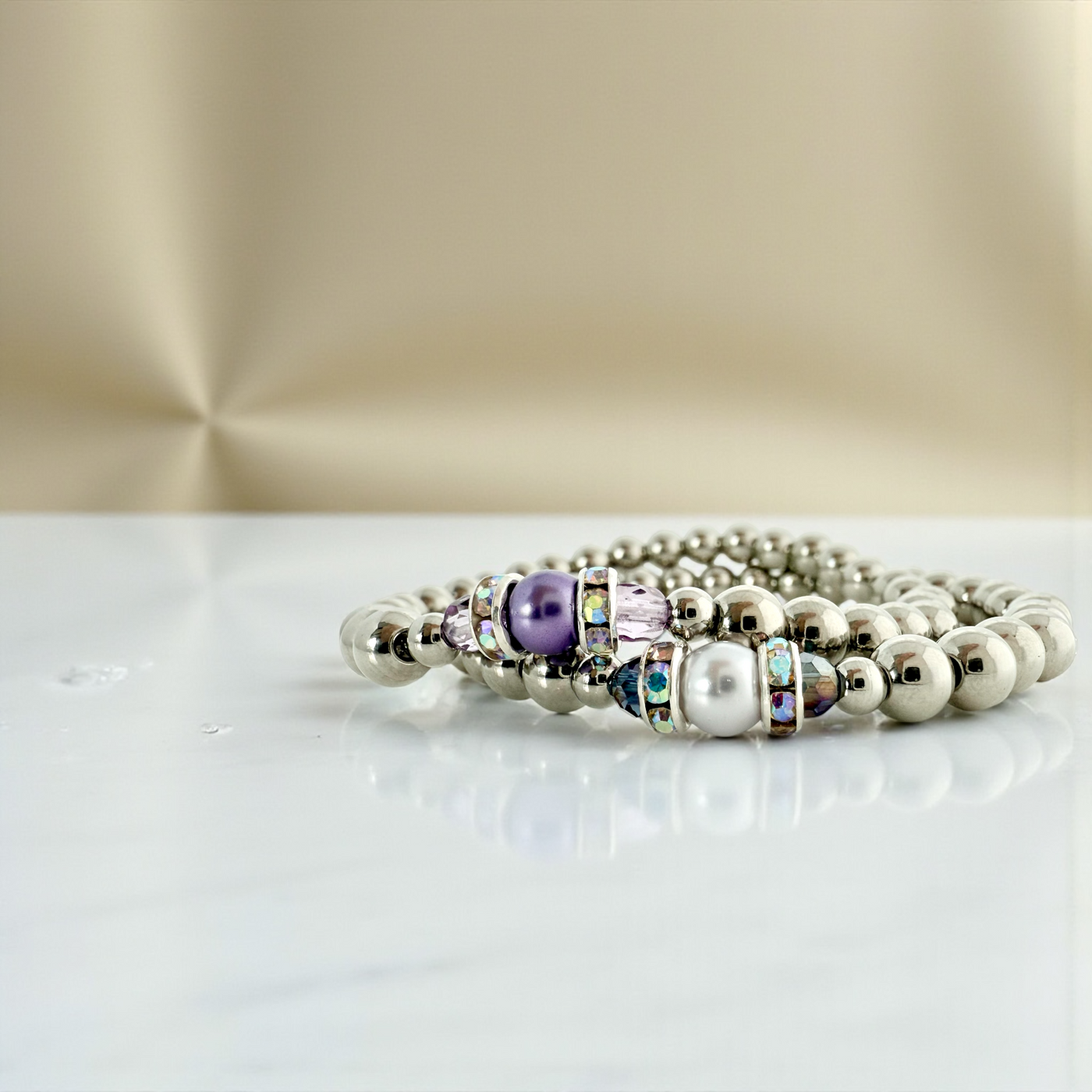Pearl Bling - Purple Haze - Silver