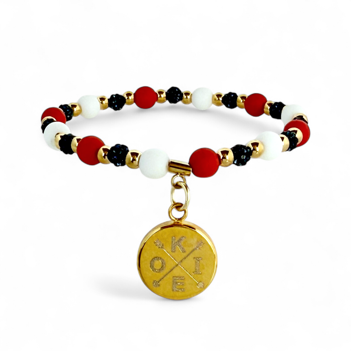 Criss Cross Arrow Okie Gold - Red , White, and Blue