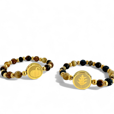 Hudson - Navy/Brown Gold